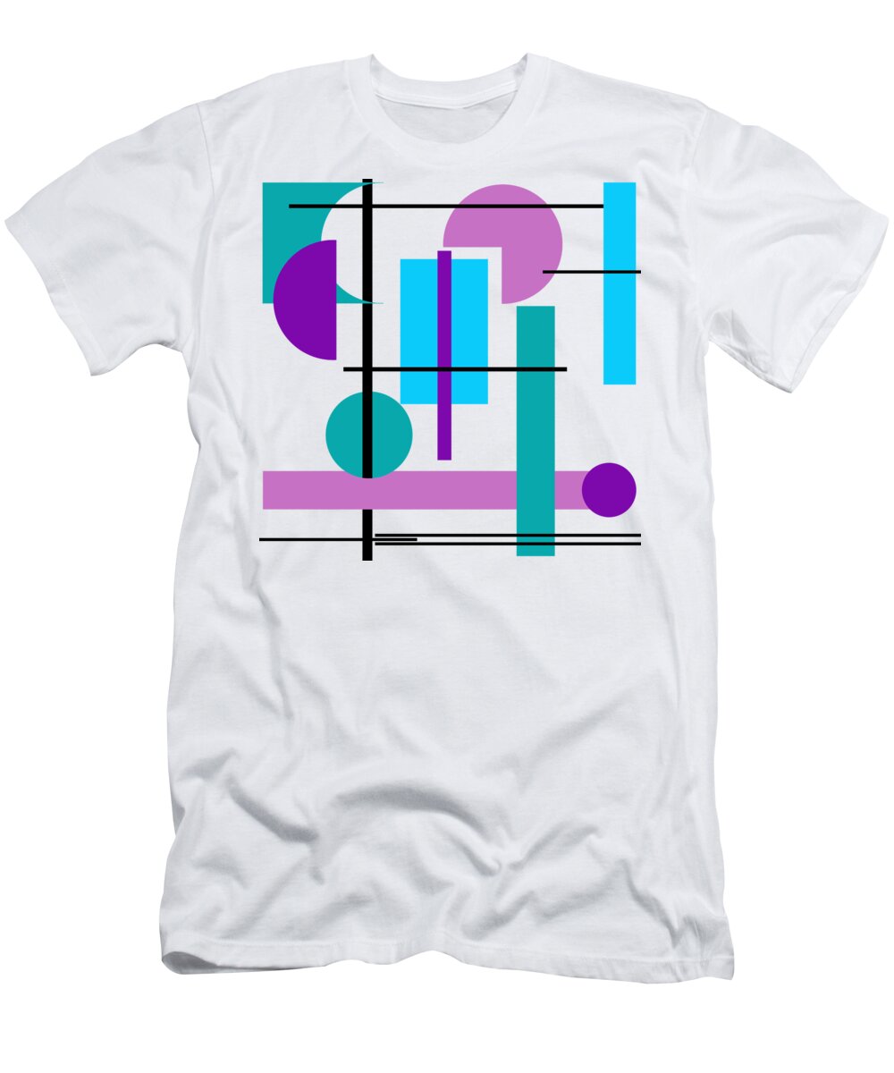 Modernist T-Shirt featuring the digital art Eveline by Linda Lees