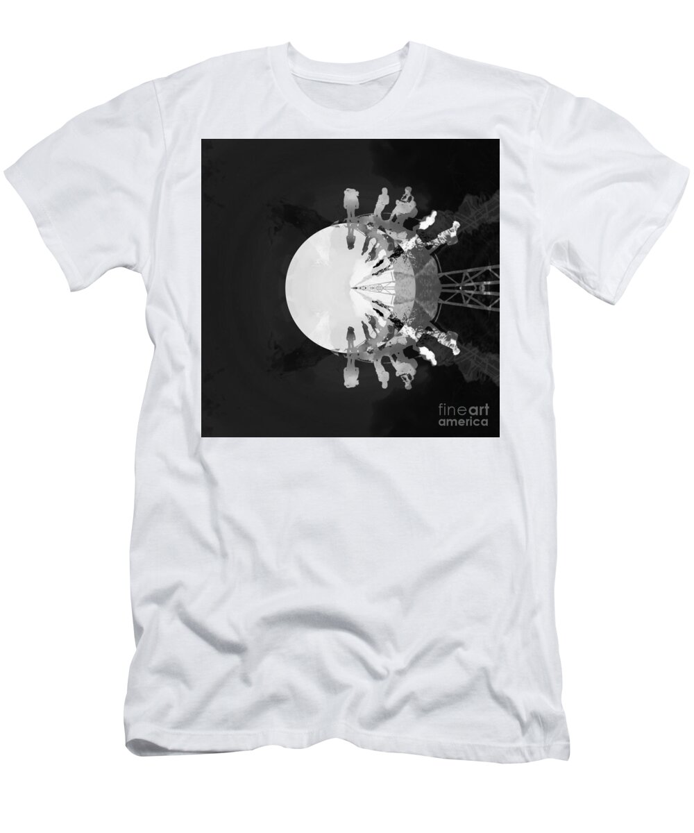 Photograph T-Shirt featuring the digital art Exploration Mirror Planet by Alexandra Vusir