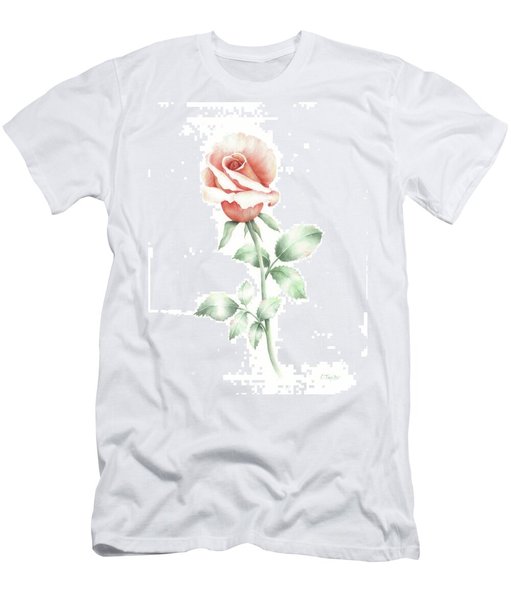 Rose T-Shirt featuring the painting Faith by Lori Taylor