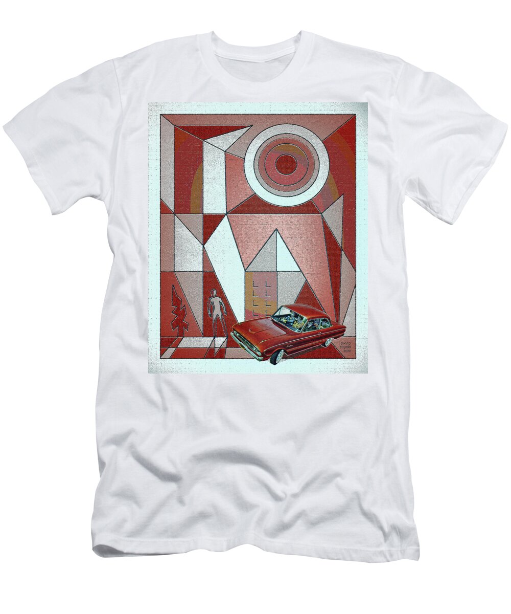 Falconer T-Shirt featuring the digital art Falconer / Red Falcon by David Squibb