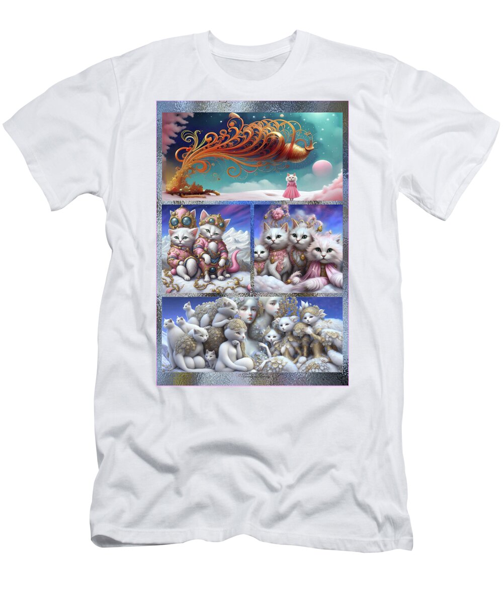 Far T-Shirt featuring the digital art Far Away In A Fantastic World by Constance Lowery