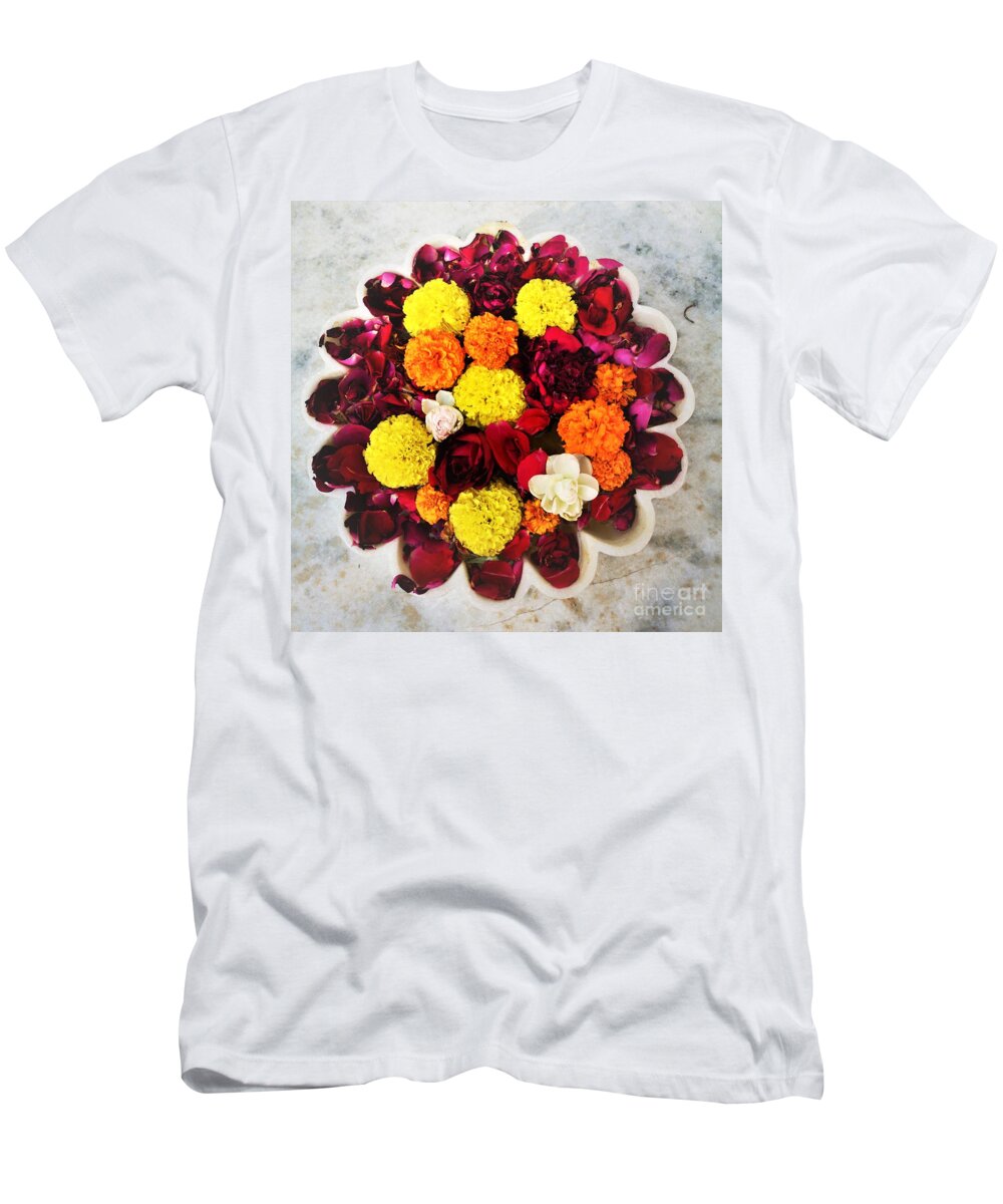 Floral Art T-Shirt featuring the photograph Flower offering by Jarek Filipowicz