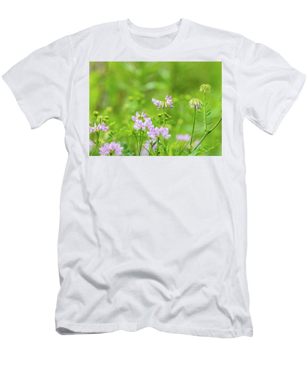 Flower T-Shirt featuring the photograph Flower Photography - Spring Field by Amelia Pearn