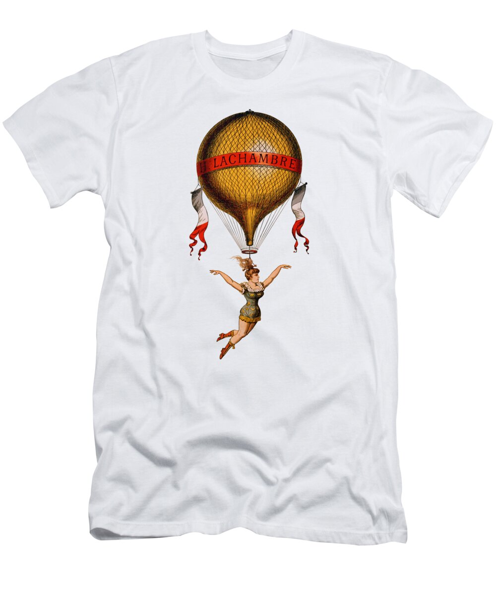 Circus T-Shirt featuring the digital art Flying Circus Act by Madame Memento