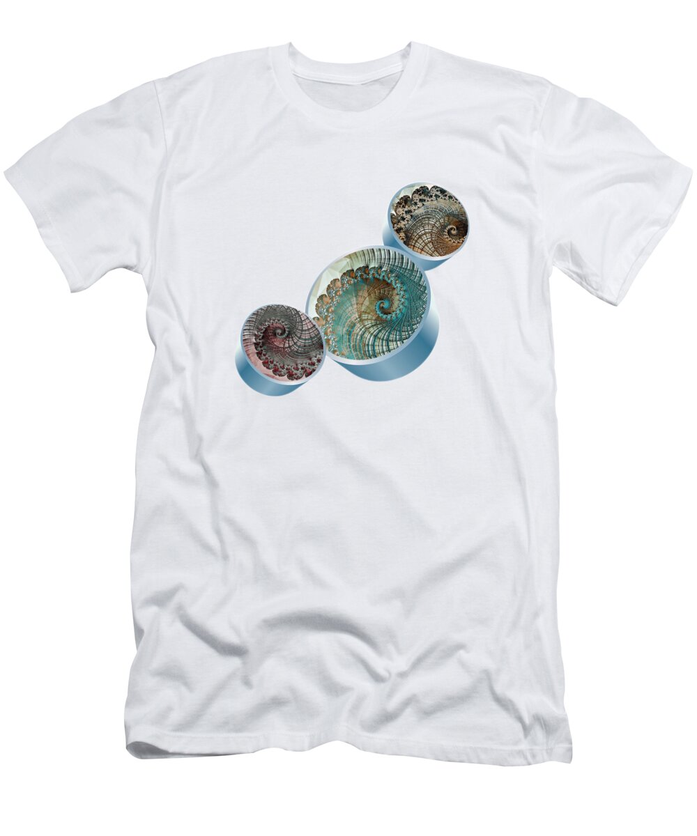 Fractal Geometro Ii T-Shirt featuring the digital art Fractal Geometro 2 by Susan Maxwell Schmidt