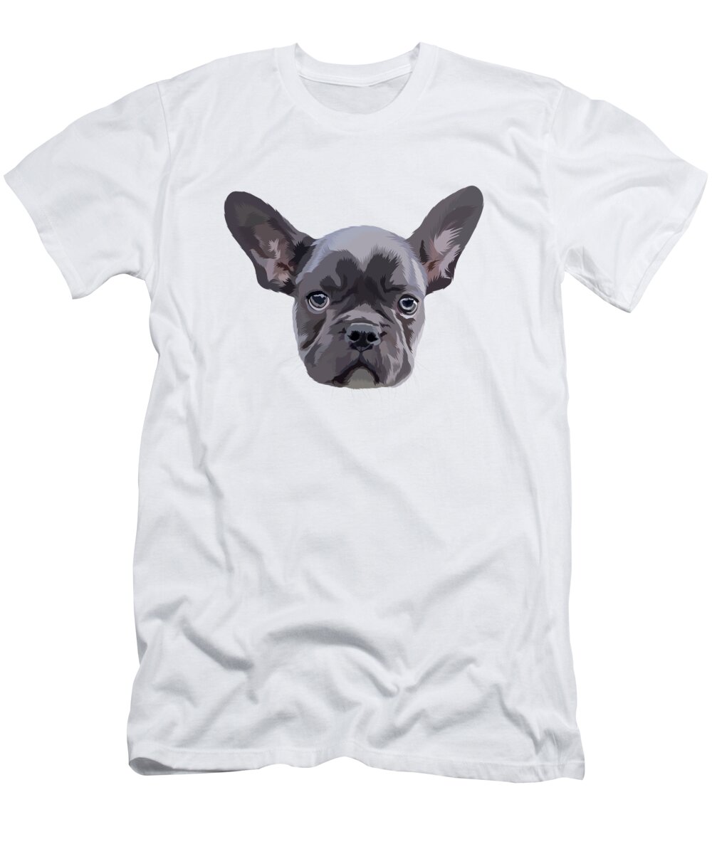 French Bulldog Illustration Art T-Shirt by Bad Co - Pixels