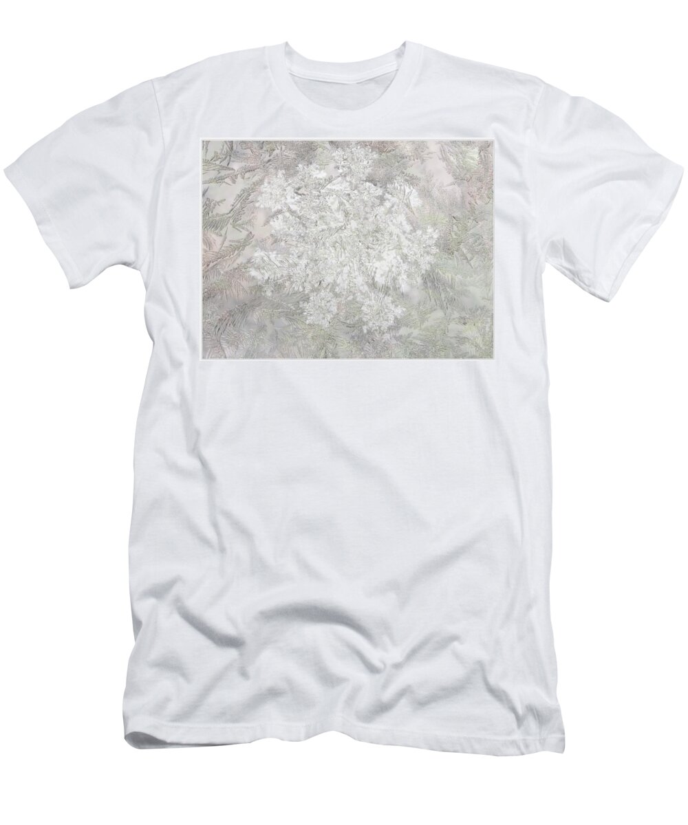 Neutral T-Shirt featuring the digital art Frozen by Deborah Kunesh
