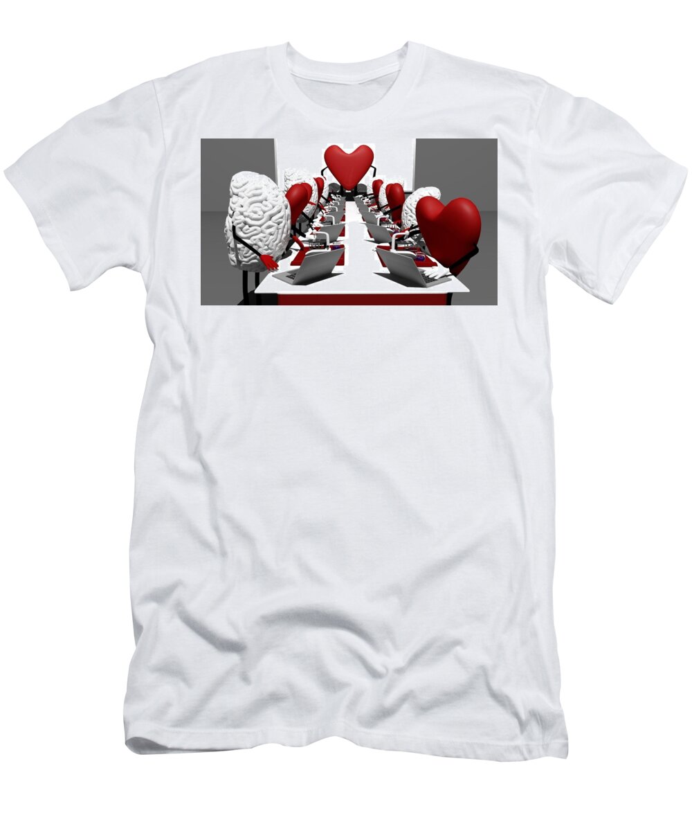 Heart T-Shirt featuring the digital art Future Scientists by Terrance Moore