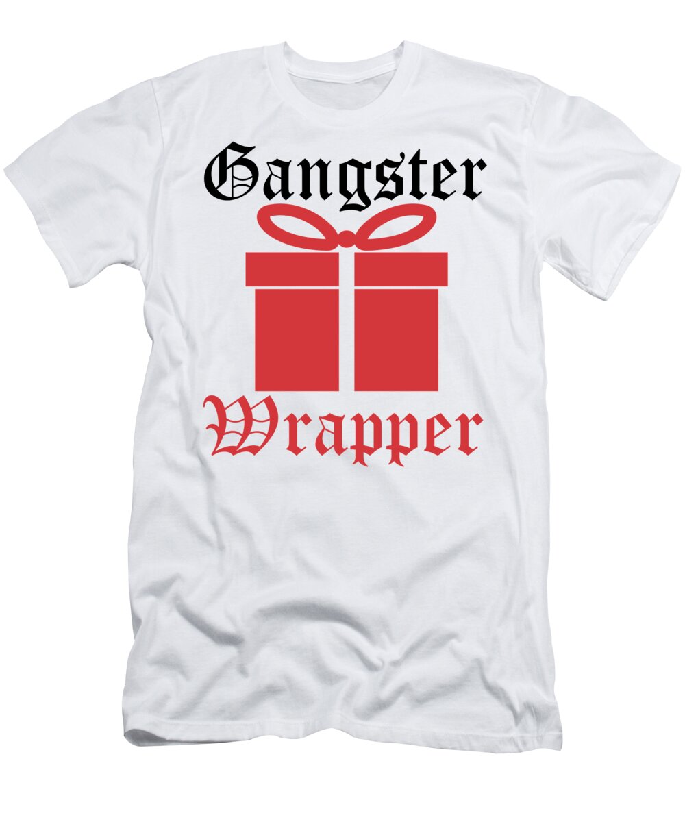 Christmas Present T-Shirt featuring the digital art Gangster Wrapper Christmas Present by Jacob Zelazny