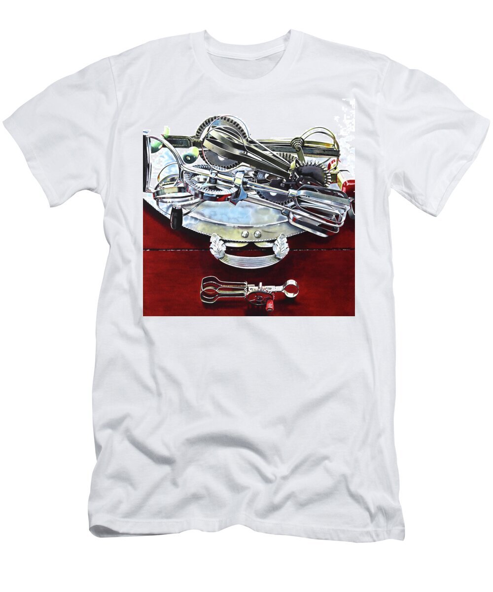 Hand Mixer T-Shirt featuring the painting Geneology by Denny Bond