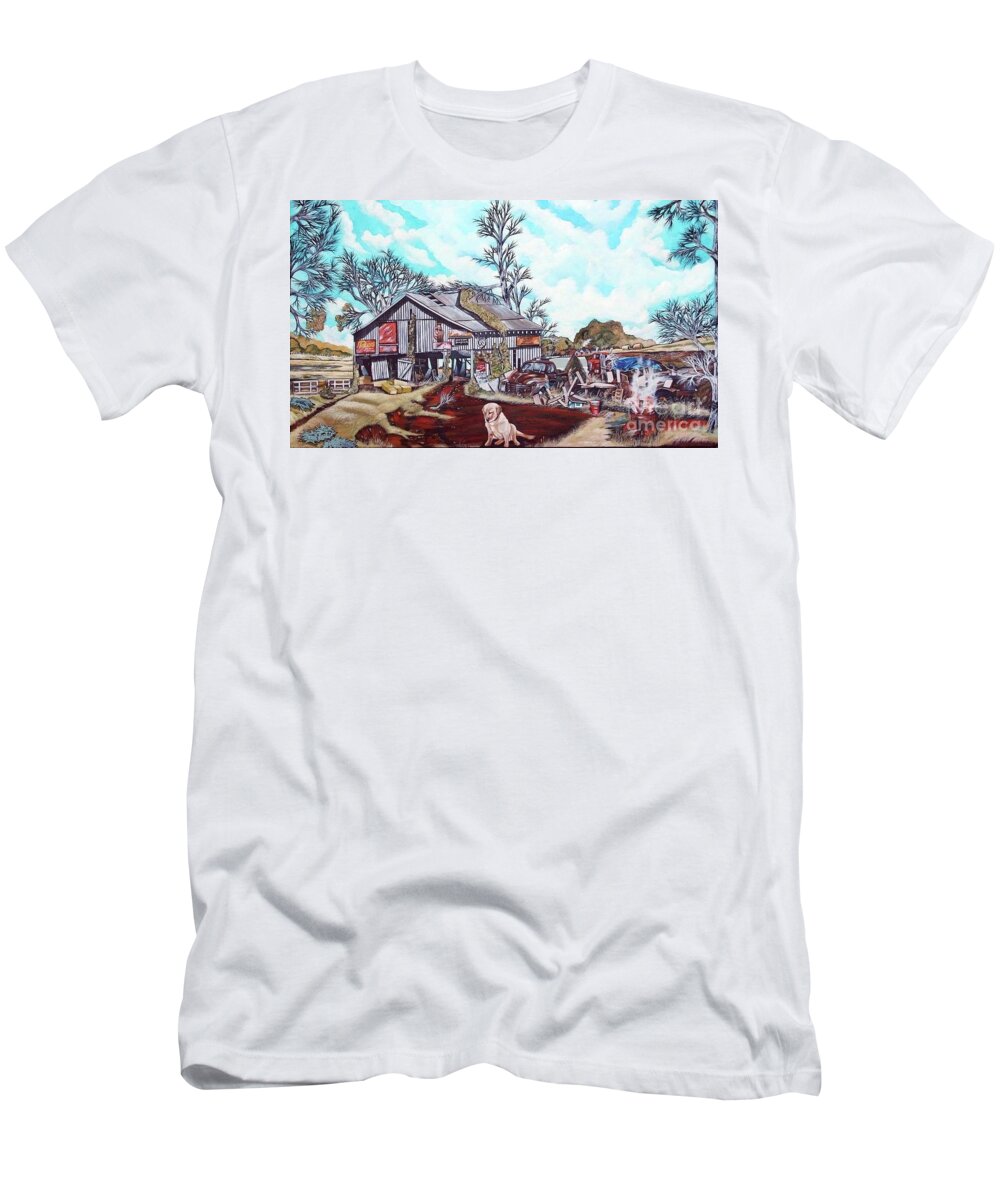 T-Shirt featuring the painting Generations IV by James Cain Jr