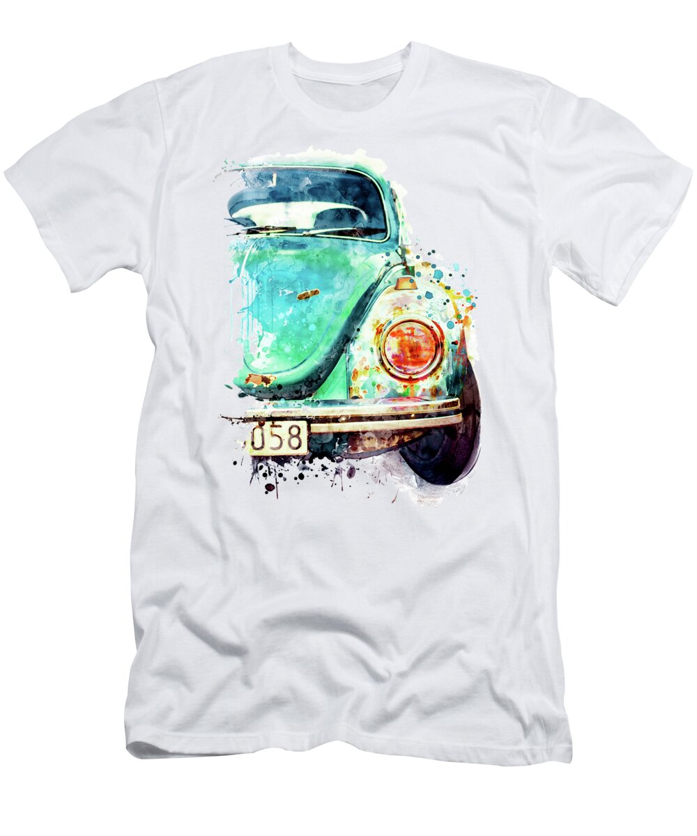 Marian Voicu T-Shirt featuring the painting German Vintage Car by Marian Voicu