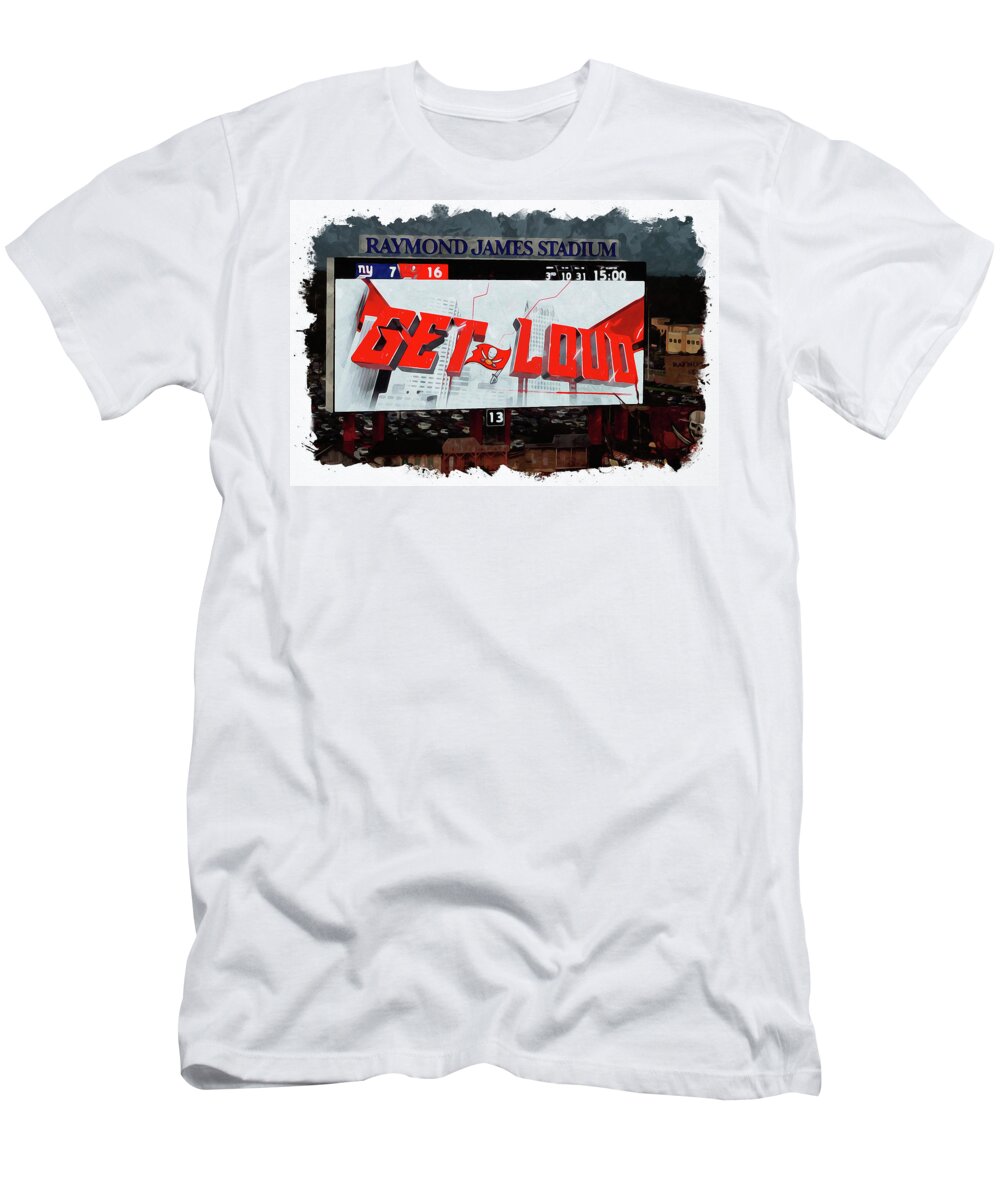 Football T-Shirt featuring the digital art Get Loud by Chauncy Holmes