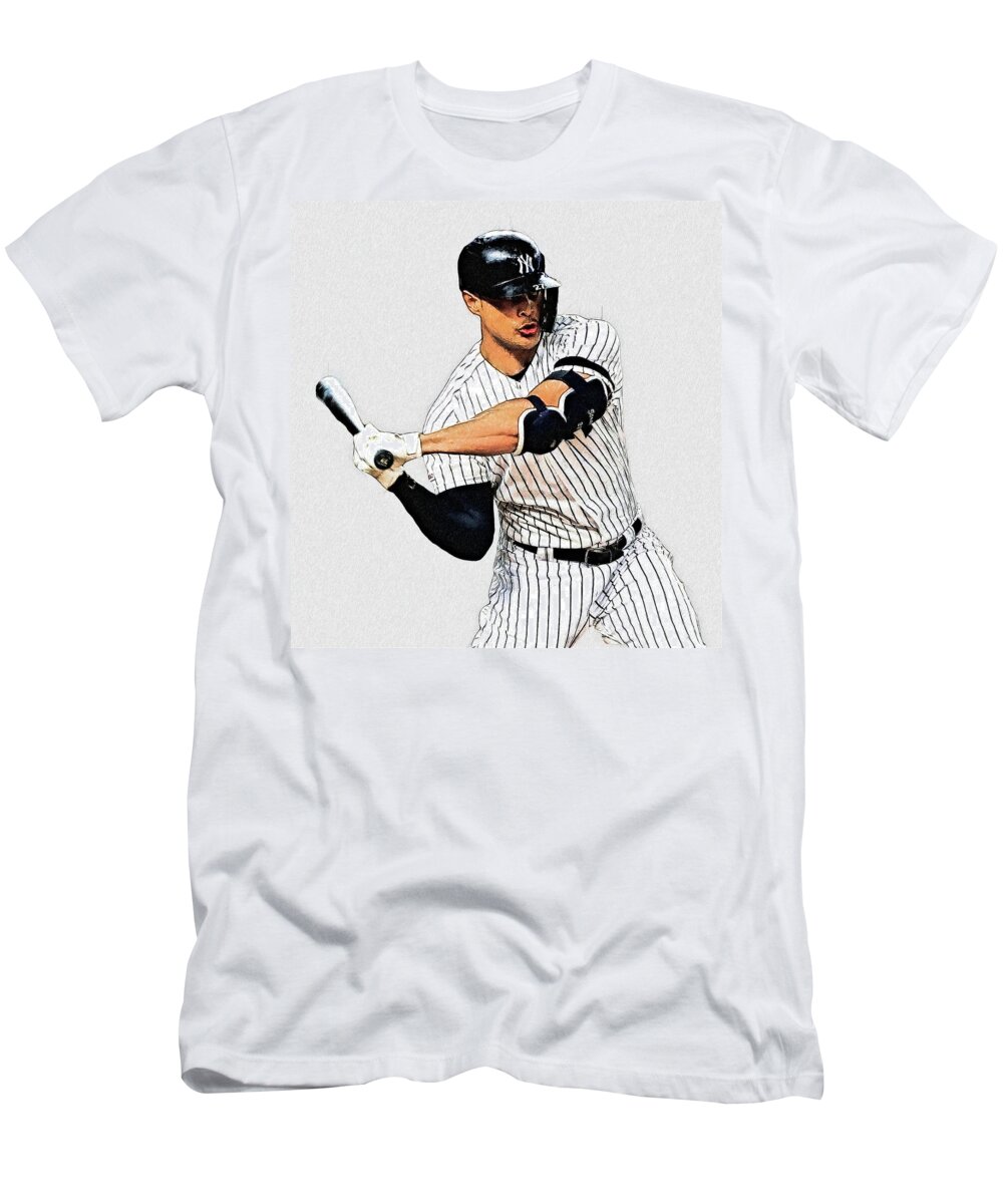 Giancarlo Stanton - DH - New York Yankees T-Shirt by Bob Smerecki