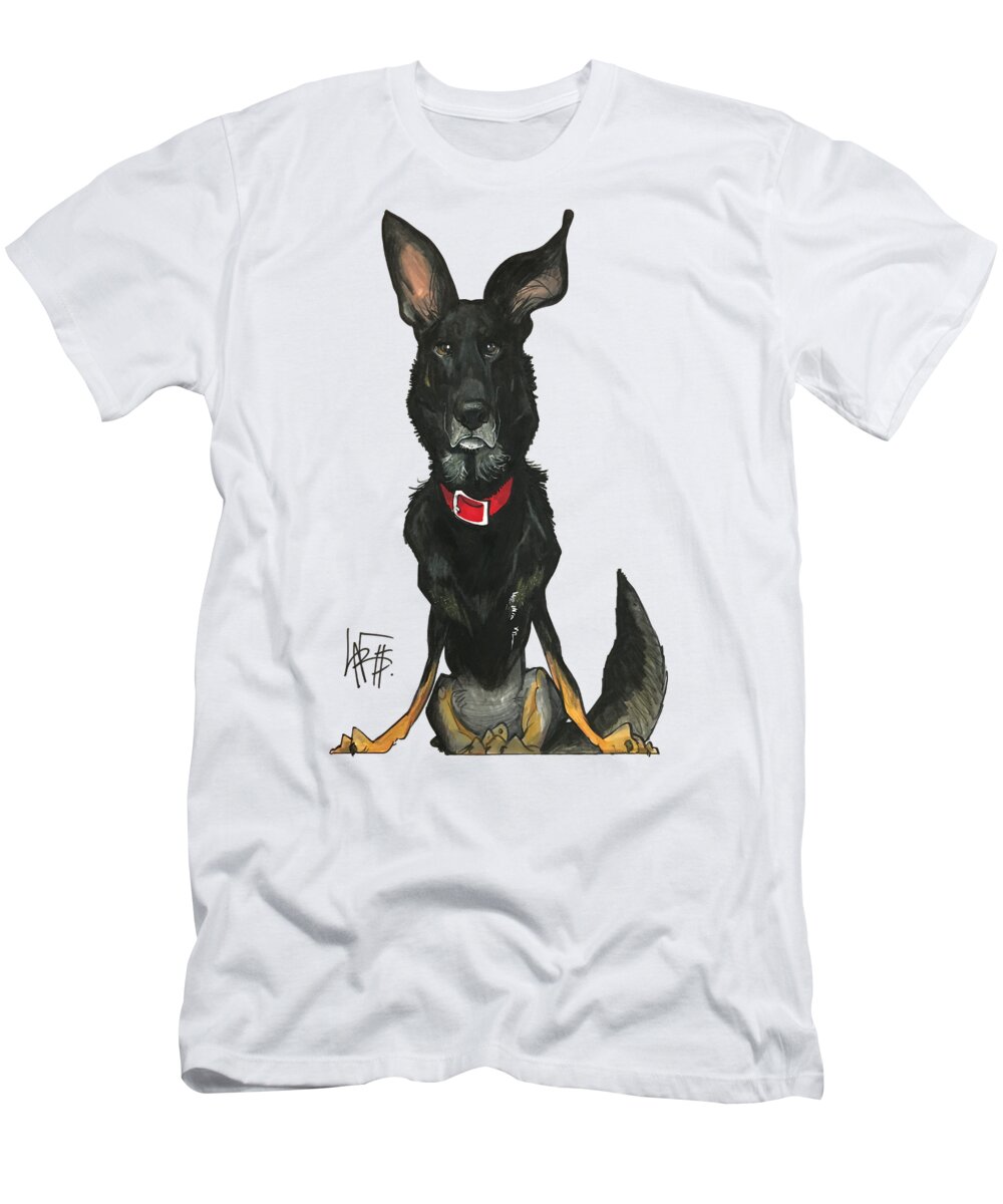 Dog T-Shirt featuring the drawing Gimsley 3071 by Canine Caricatures By John LaFree