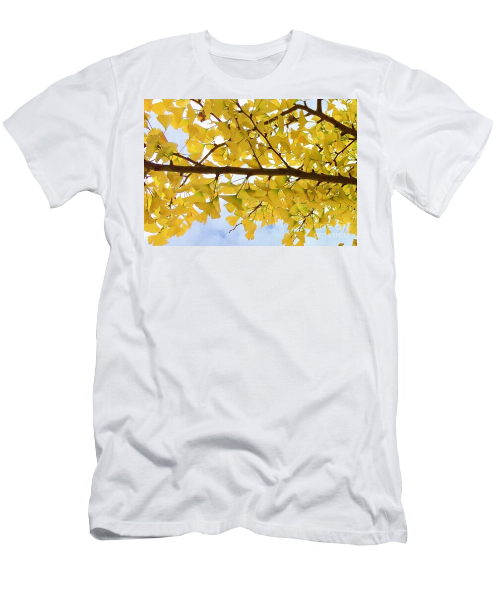 Ginko T-Shirt featuring the photograph Ginko Branch 1-1 by J Doyne Miller