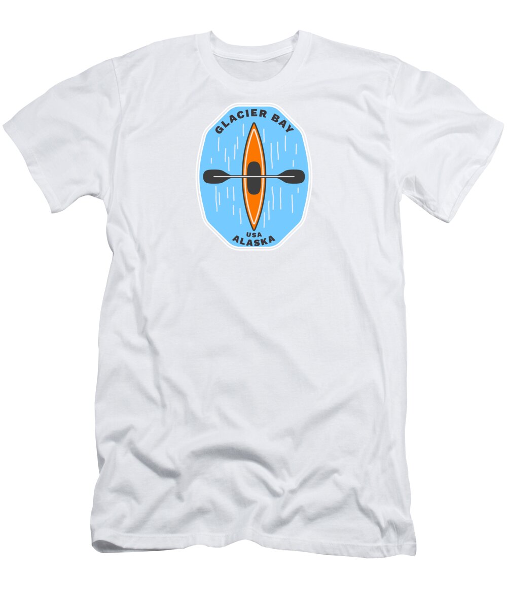 Glacier Bay T-Shirt featuring the digital art Glacier Bay, Alaska by Positive Images