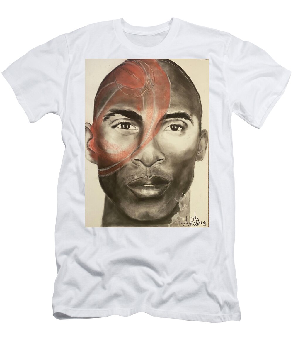  T-Shirt featuring the mixed media G.o.a.t by Angie ONeal