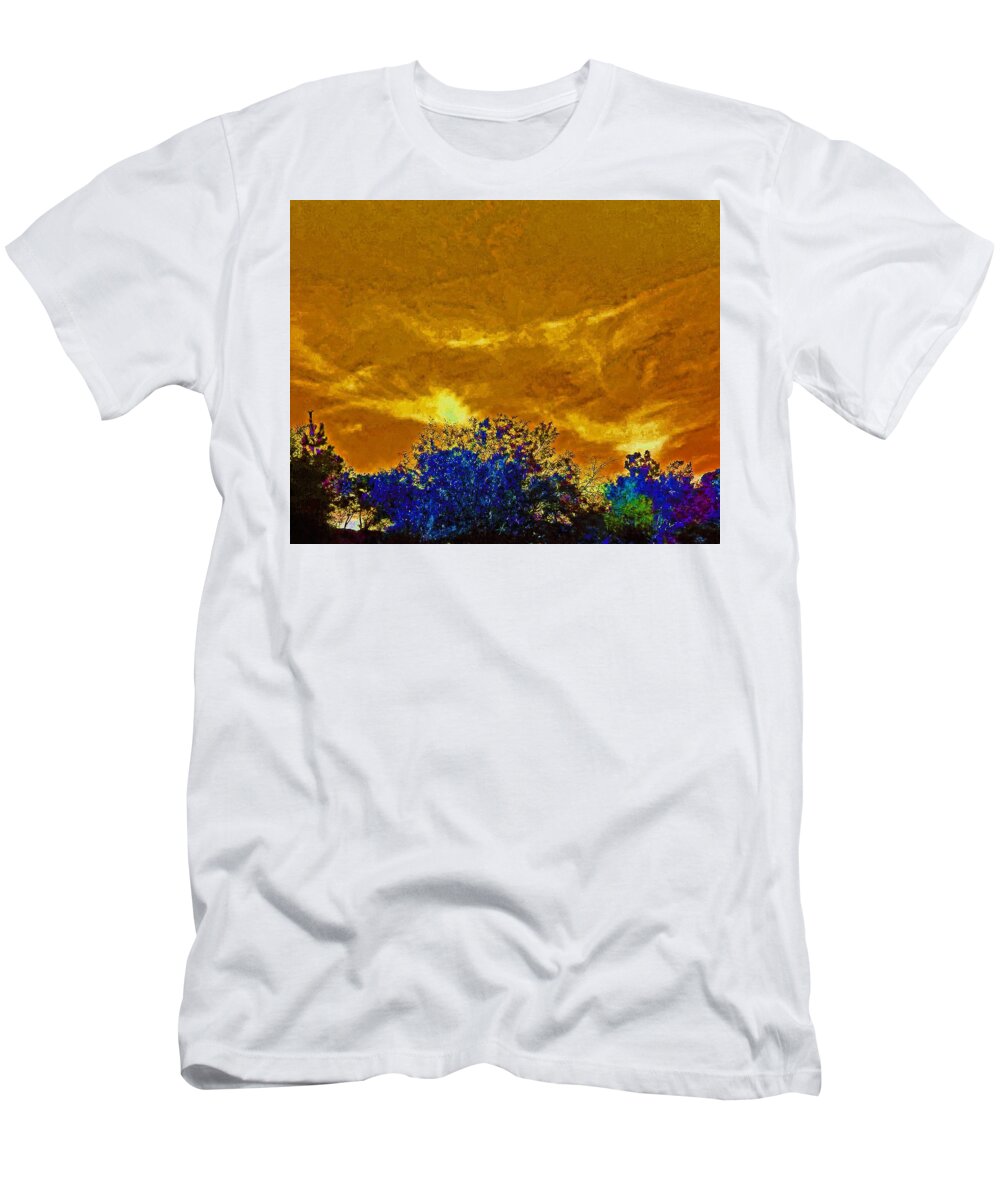 Sky T-Shirt featuring the photograph Golden Sky by Andrew Lawrence