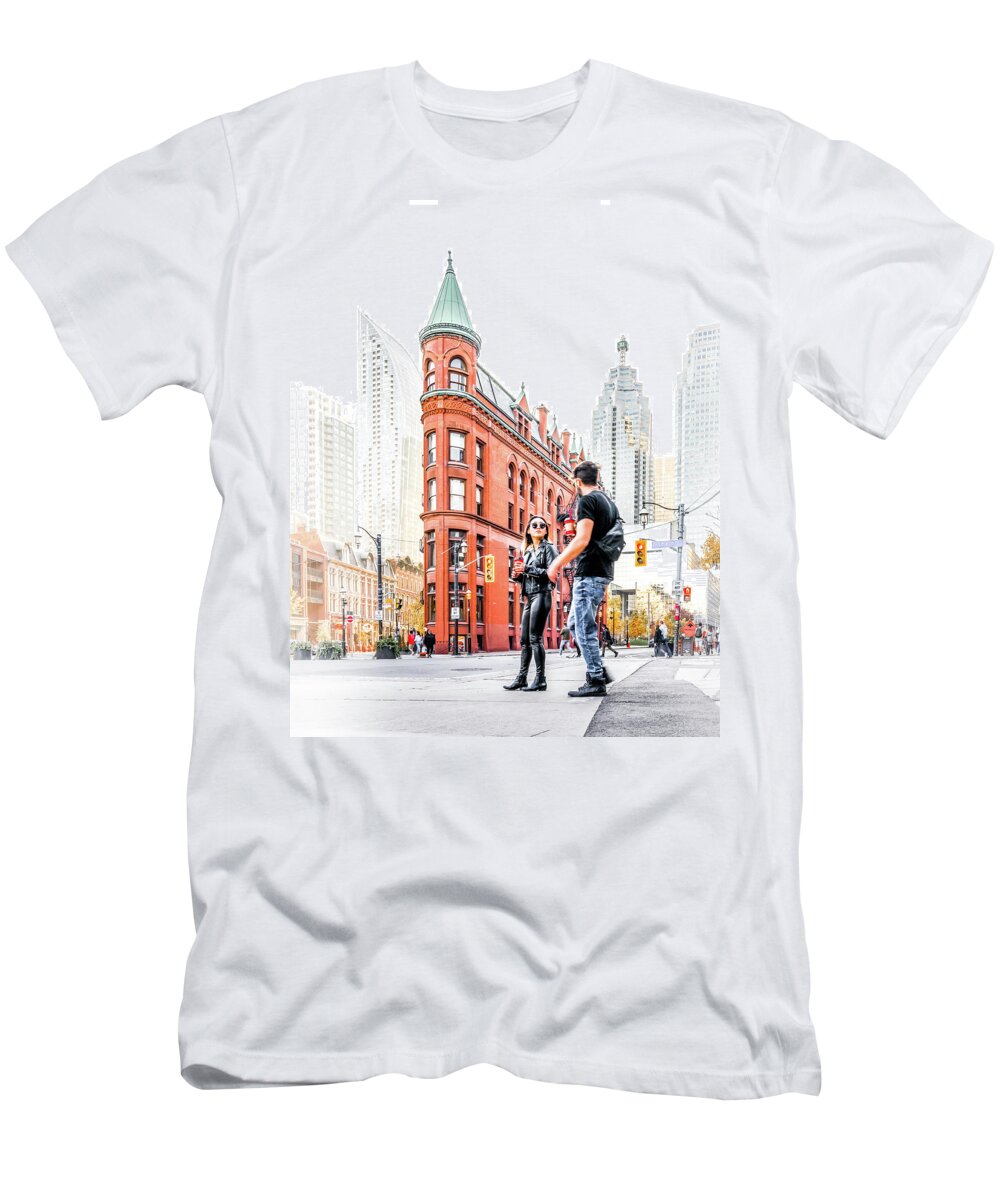 Gooderham Building T-Shirt featuring the photograph Gooderham Flatiron Building Toronto by Dee Potter