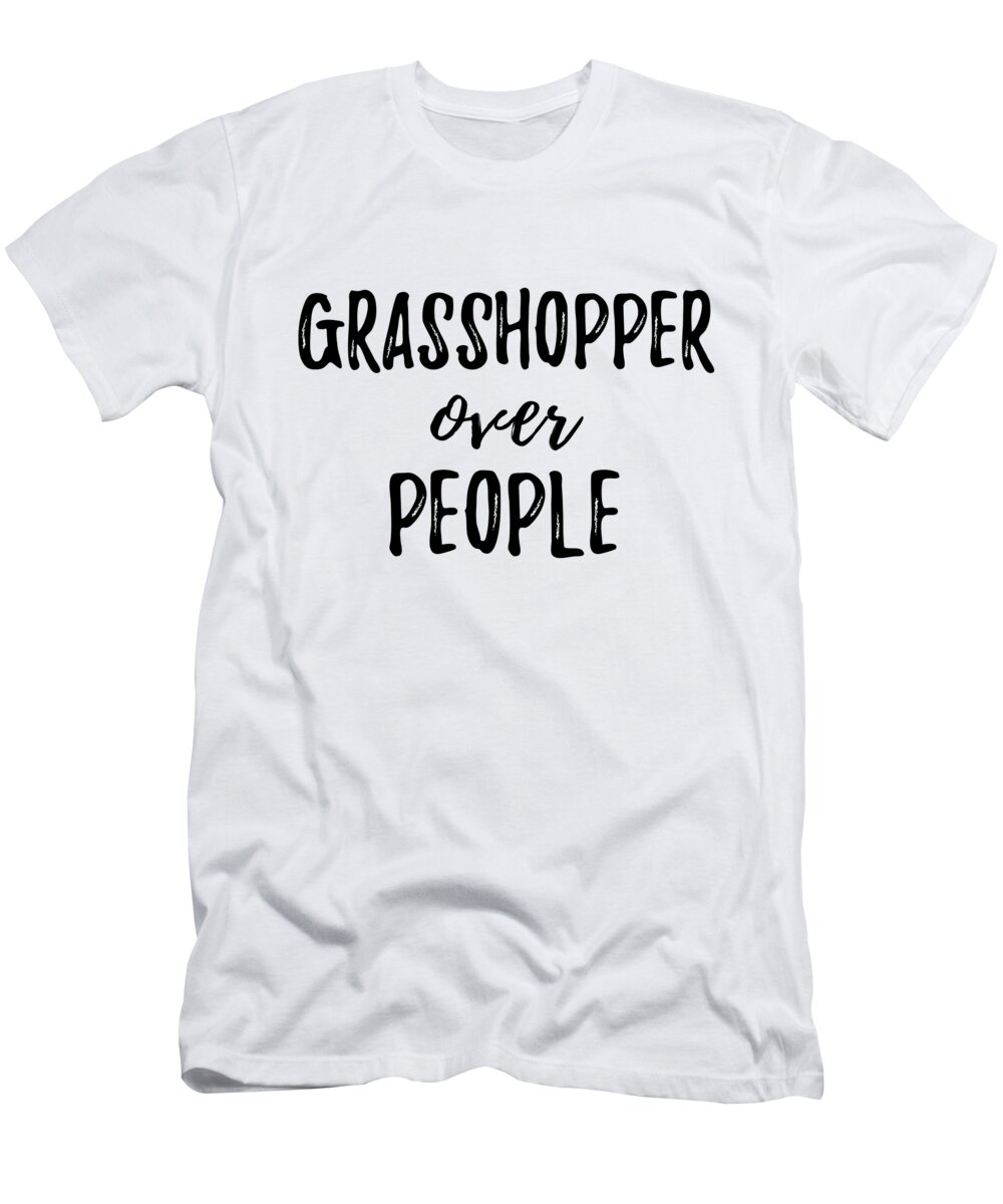 Grasshopper T-Shirt featuring the digital art Grasshopper Over People by Jeff Creation