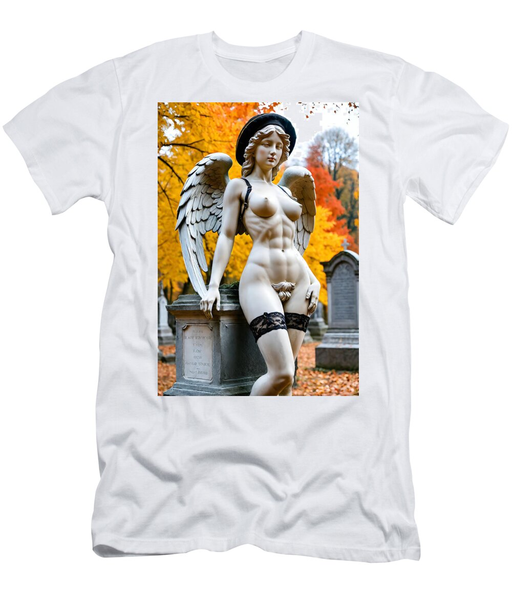 Stockings T-Shirt featuring the photograph Graveyard Beauties No.23 by My Head Cinema