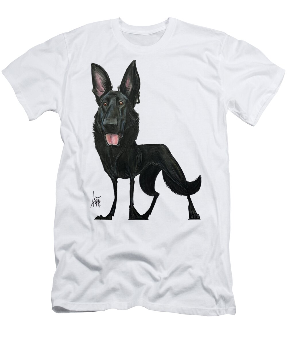 Dog T-Shirt featuring the drawing Grove 5462 by Canine Caricatures By John LaFree