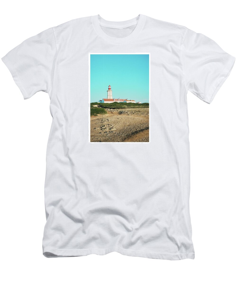Lighthouse T-Shirt featuring the photograph Guiding us through the dark by Barthelemy De Mazenod