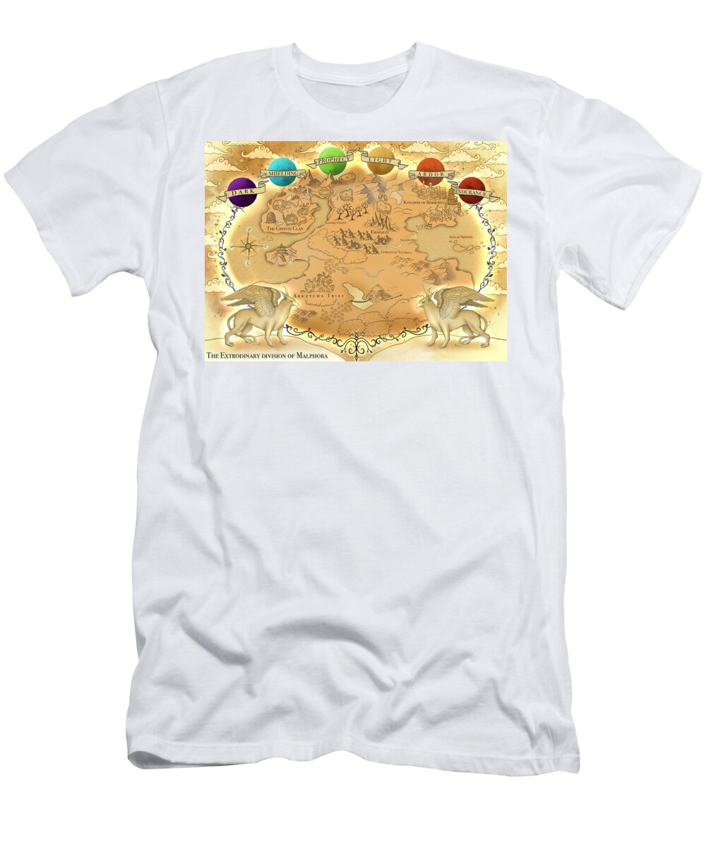 Hale T-Shirt featuring the digital art HALE SERIES Map of the Extraordinary by JK Noble