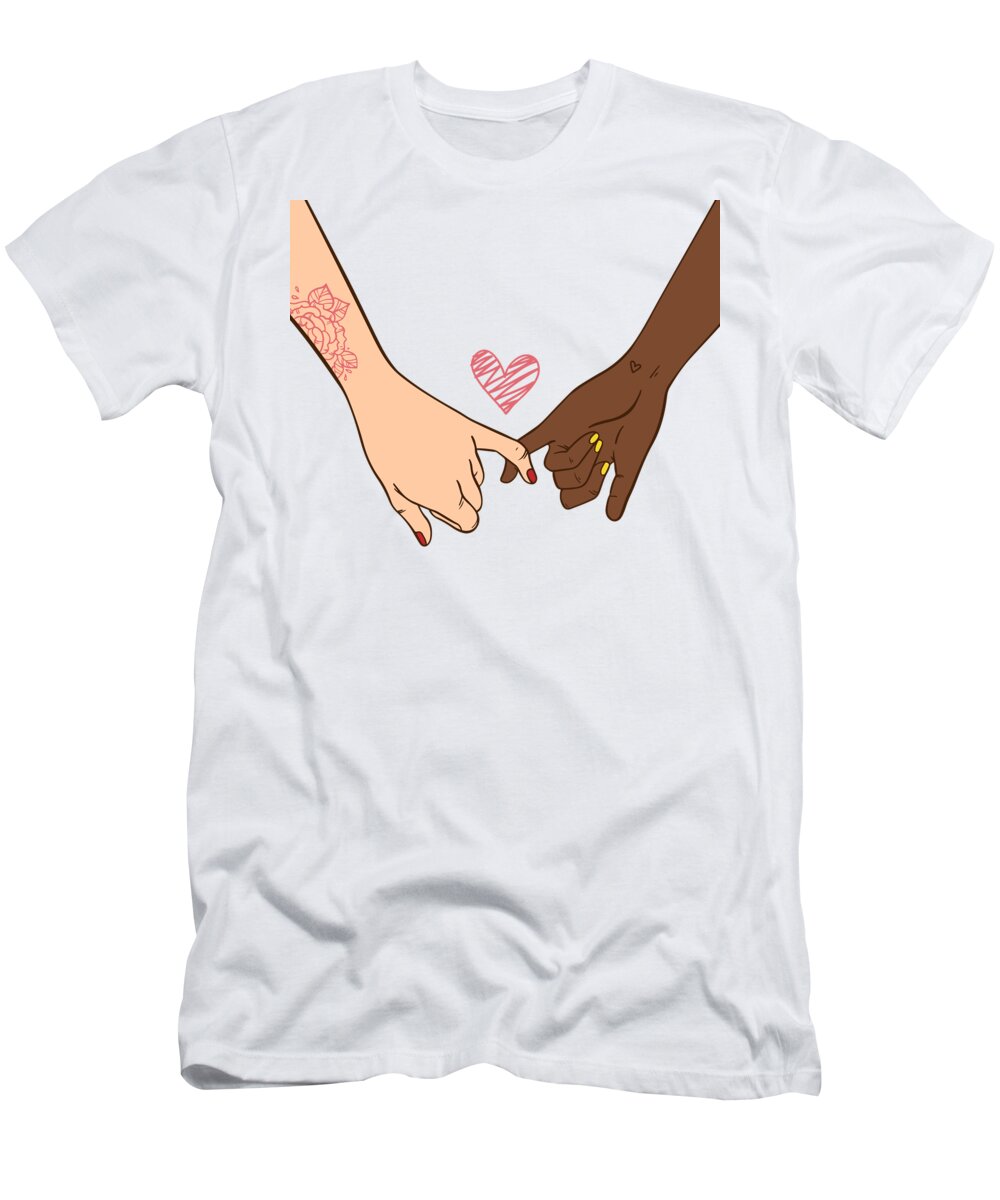 modbydeligt ufravigelige vinder Hand drawn pinky swear pinky promise concept, Set of hand pose heart  gesture, Bffs gift ideas T-Shirt by Mounir Khalfouf - Pixels