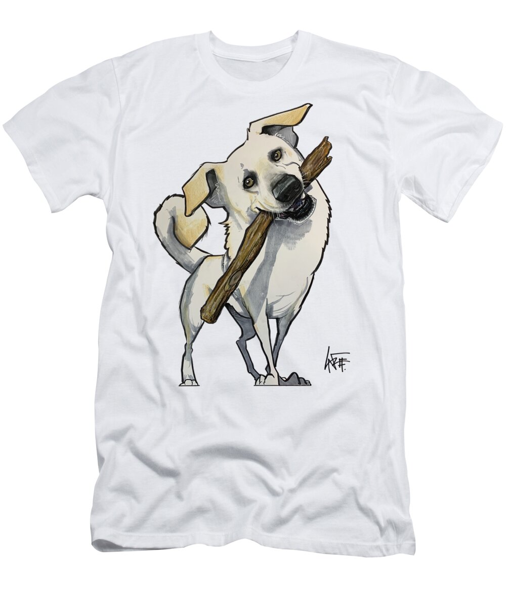 Hartig T-Shirt featuring the drawing Hartig 5297 by Canine Caricatures By John LaFree