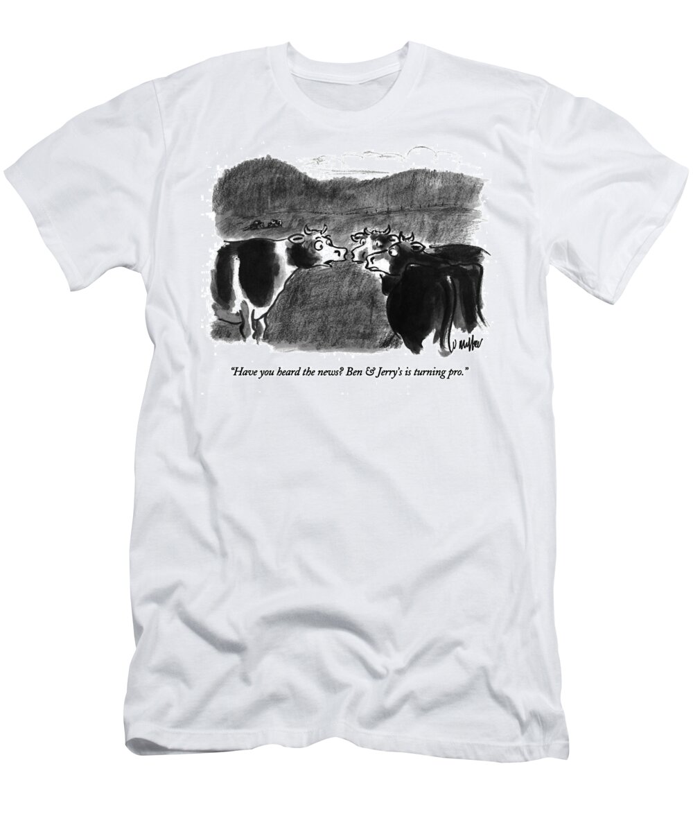 Gossip T-Shirt featuring the drawing Have You Heard The News? by Warren Miller