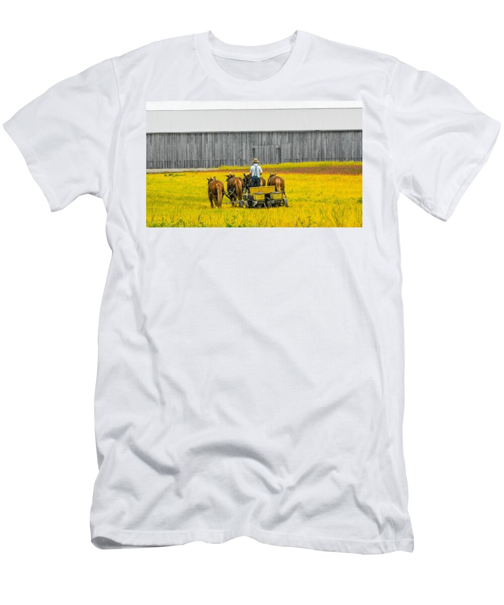 Farm T-Shirt featuring the photograph Heading In by Addison Likins