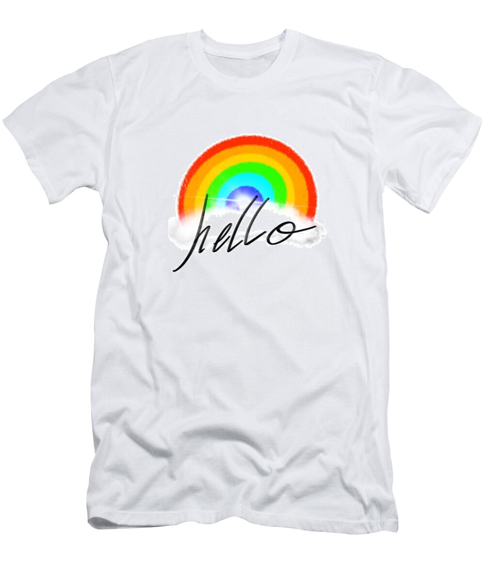 Hello Rainbow T-Shirt by Caitlin Clark - Pixels