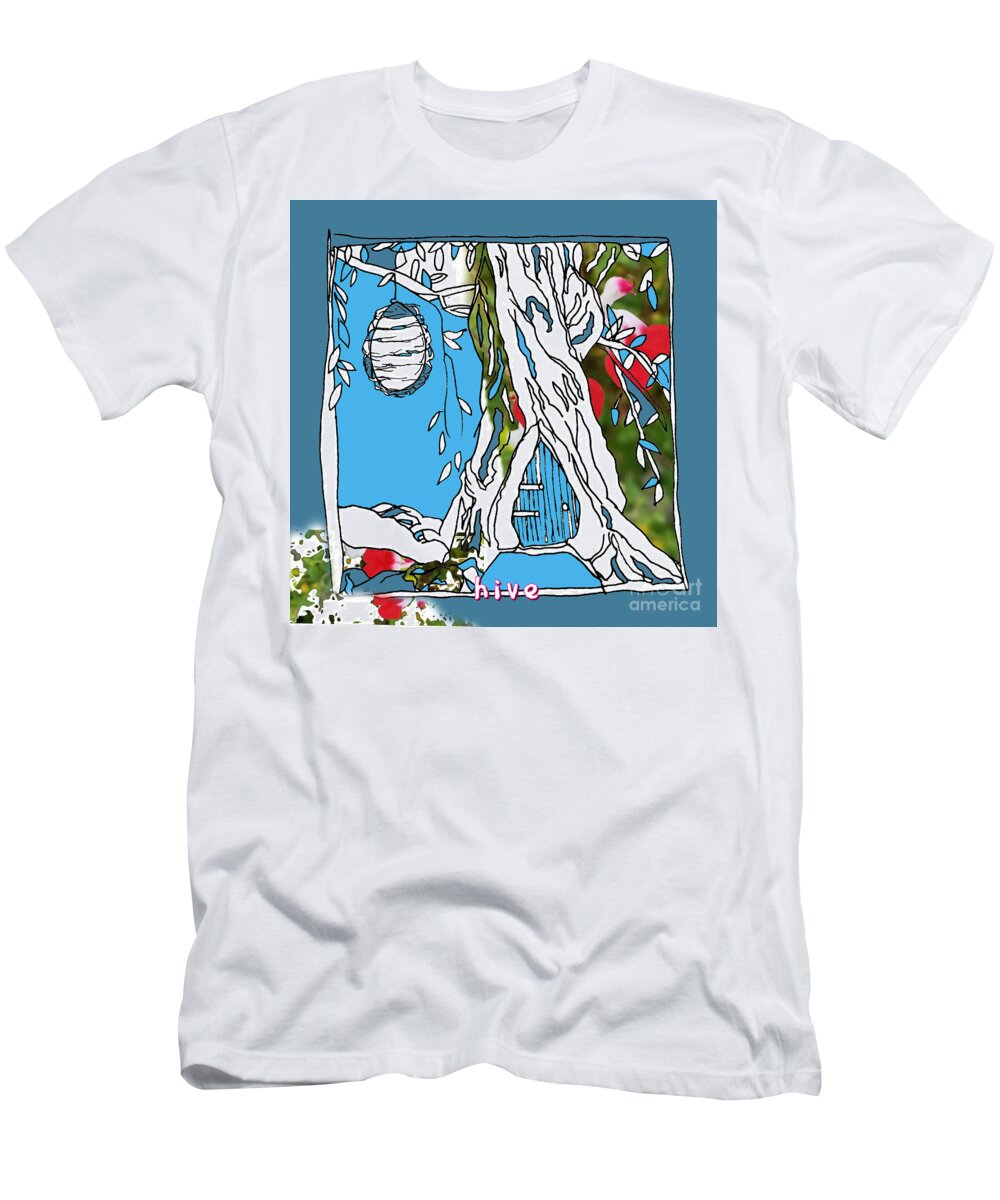 Drawing And Photography T-Shirt featuring the drawing Hive by Carol Rashawnna Williams