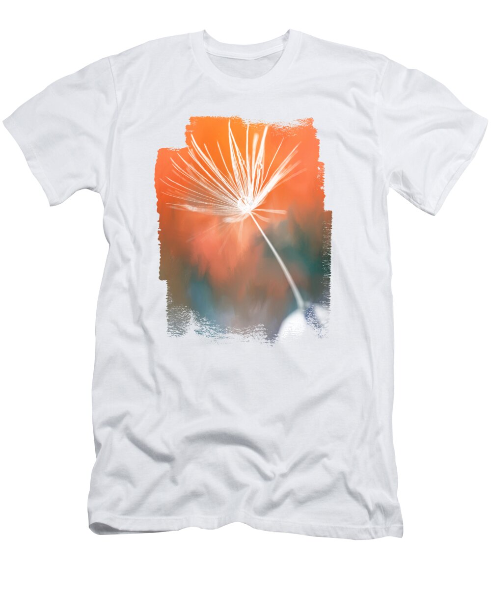 Dandelion Seed T-Shirt featuring the photograph Holding on Still by Elisabeth Lucas