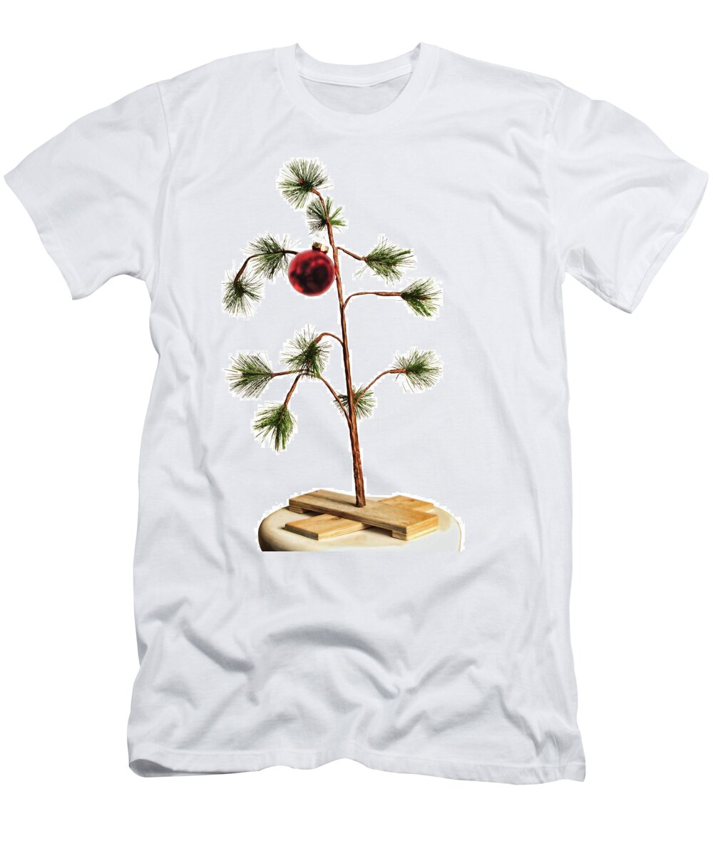 Christmas T-Shirt featuring the digital art Hopeful Christmas Tree by Brad Barton