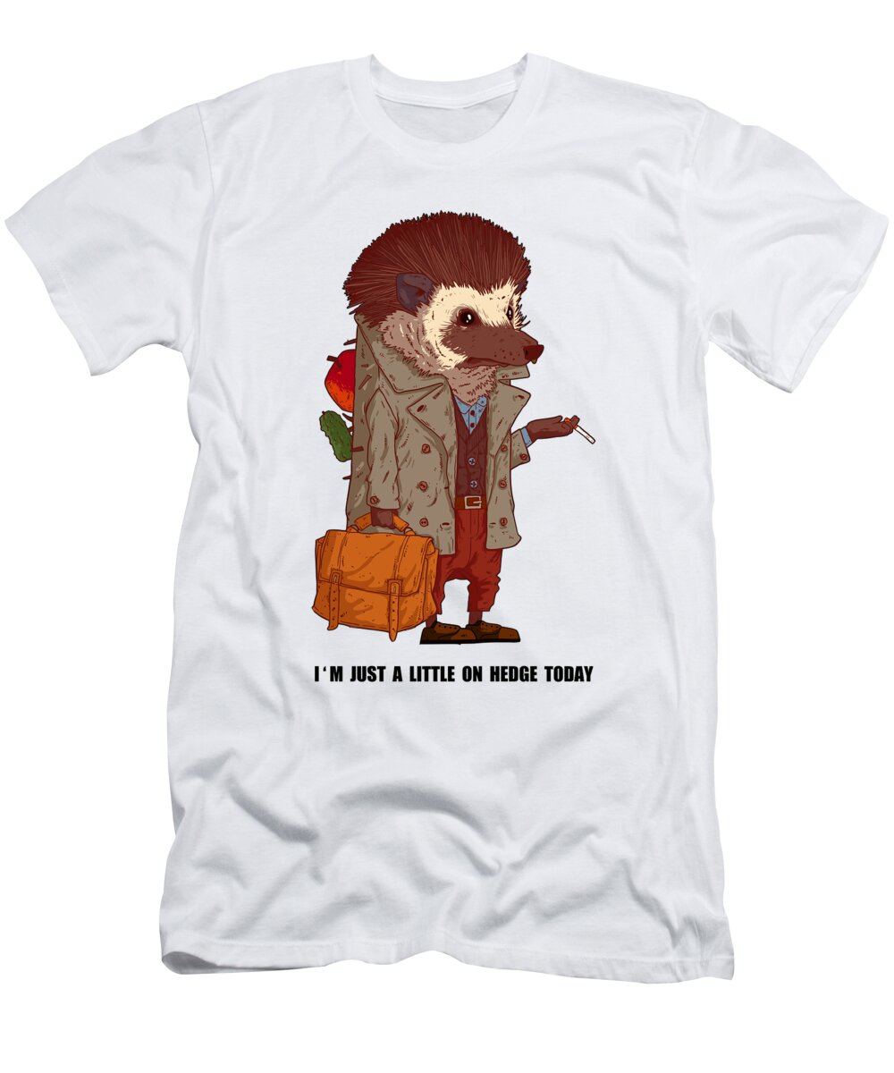 Fun T-Shirt featuring the painting I Am Just A Little On Edge Today by Miki De Goodaboom
