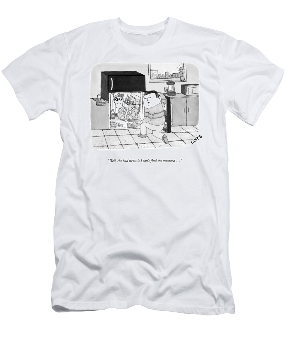 A24694 T-Shirt featuring the drawing I Can't Find The Mustard by Lars Kenseth