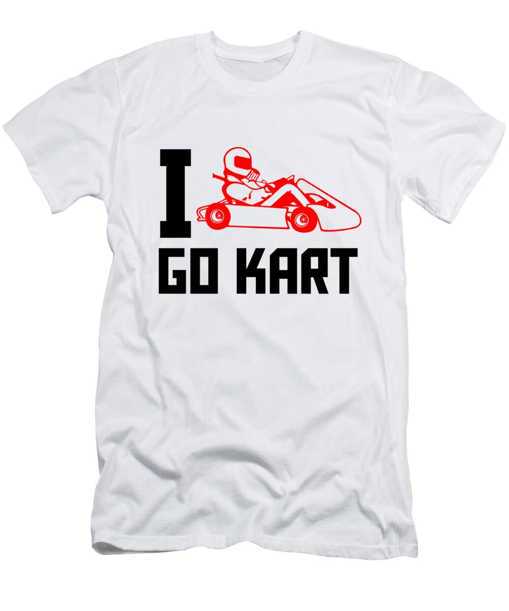 Racing T-Shirt featuring the digital art I Go Kart by Jacob Zelazny