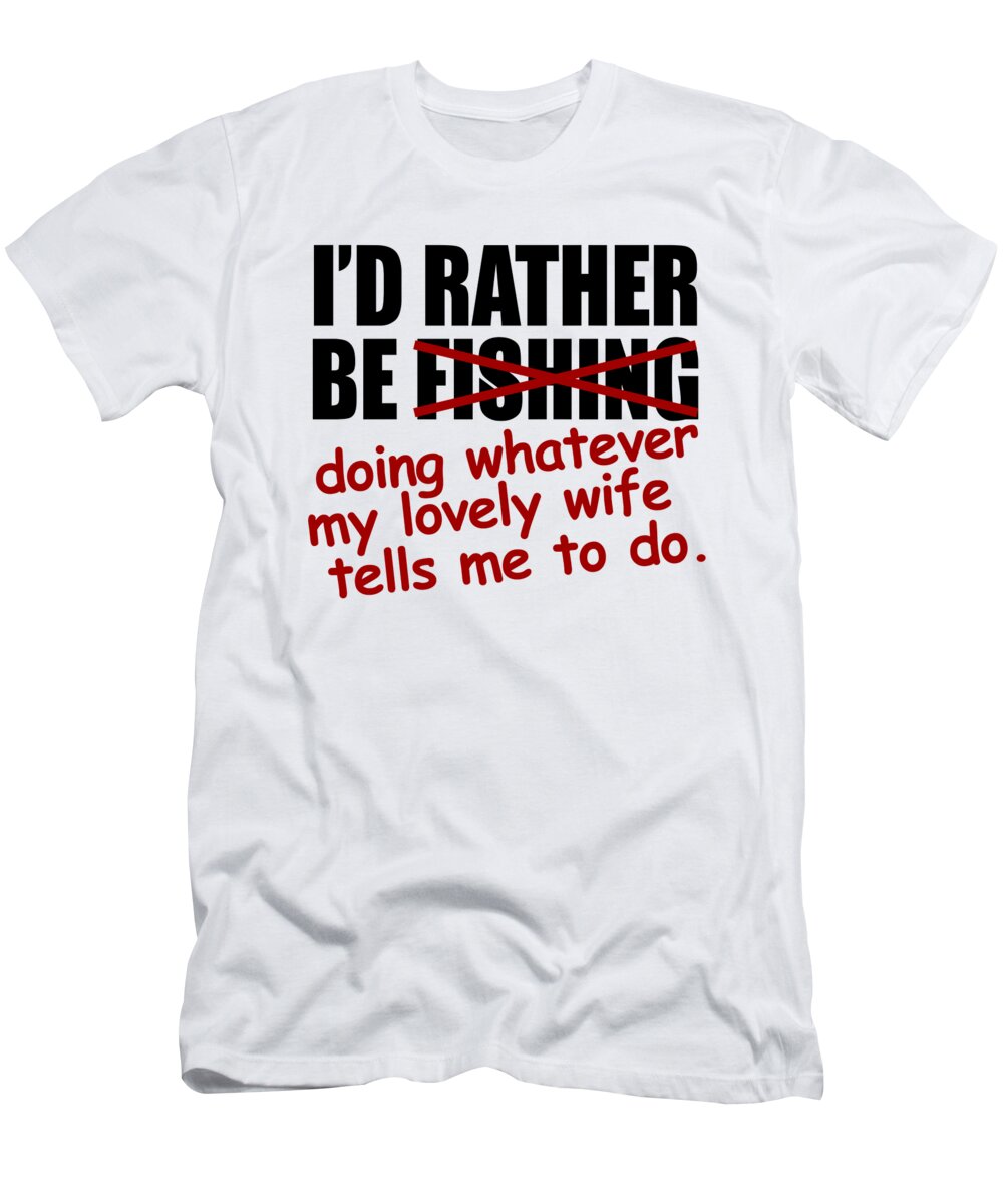 I'd Rather Be Carp Fishing Funny Bass Joke Cute Trendy Gear T-Shirt