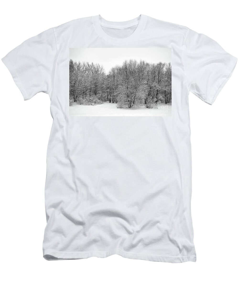 Winter T-Shirt featuring the photograph In the depth of winter, within me there lay an invincible summer 03 by Leonida Arte