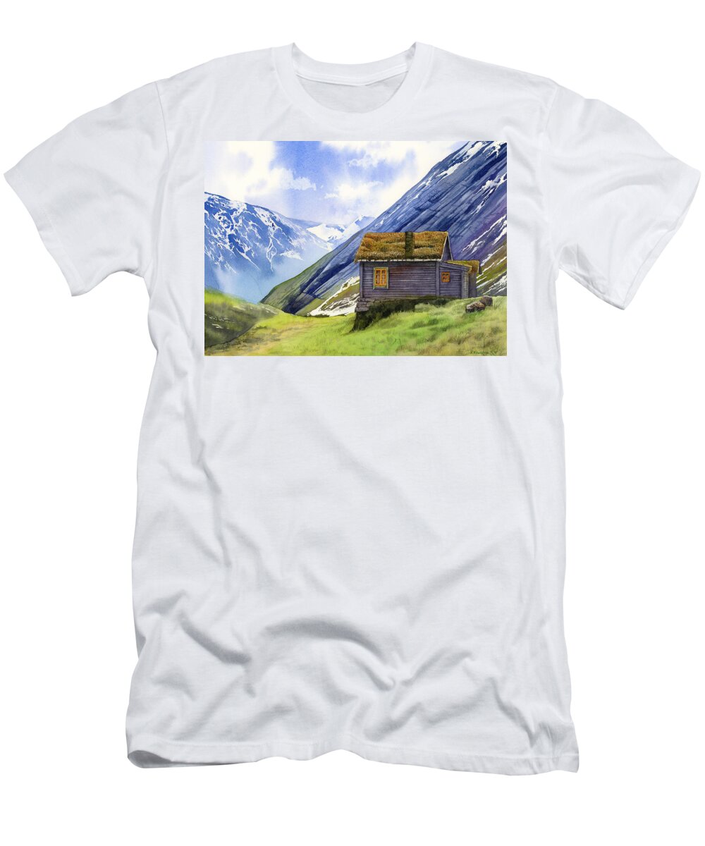 Mountains T-Shirt featuring the painting In the Mountains by Espero Art
