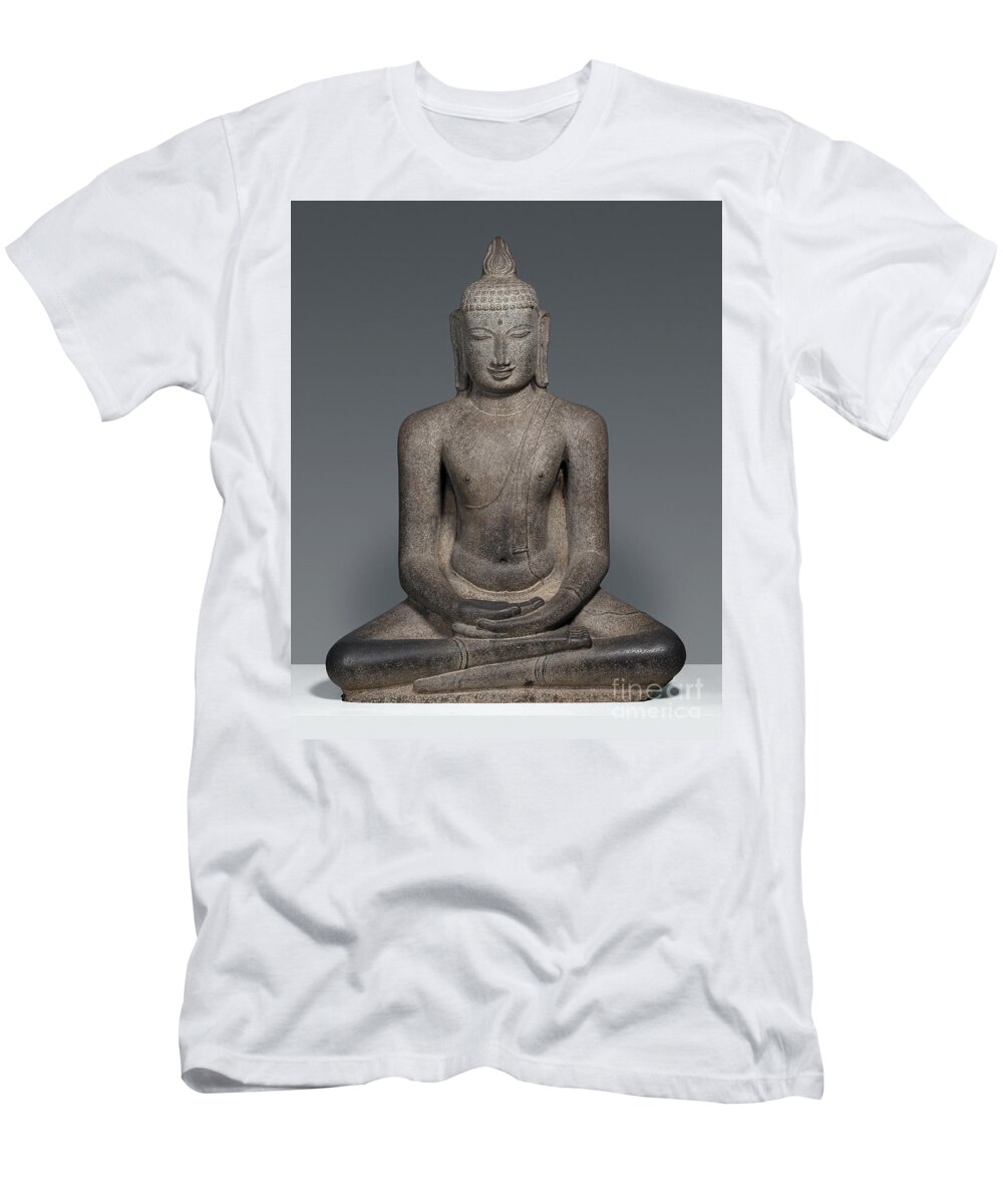 1100s T-Shirt featuring the sculpture Indian Buddha by Granger