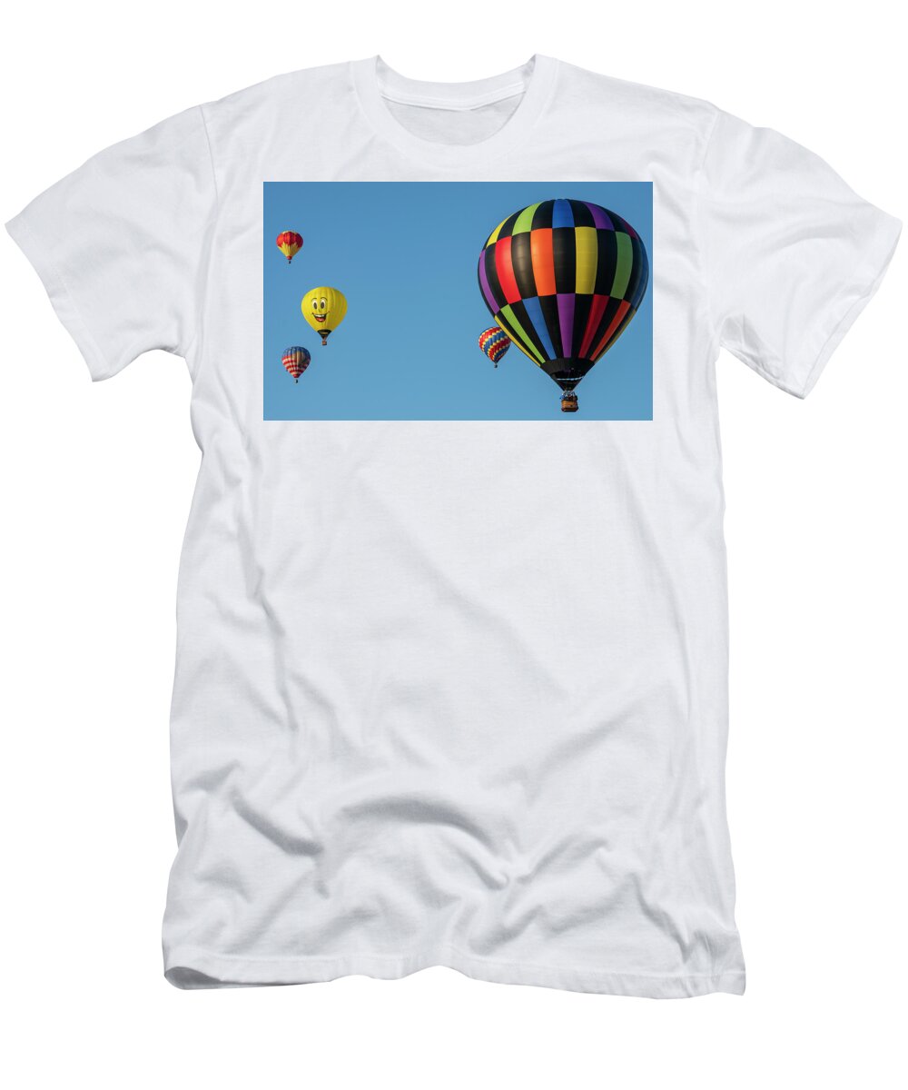 Balloon T-Shirt featuring the digital art Into the Blue by Todd Tucker