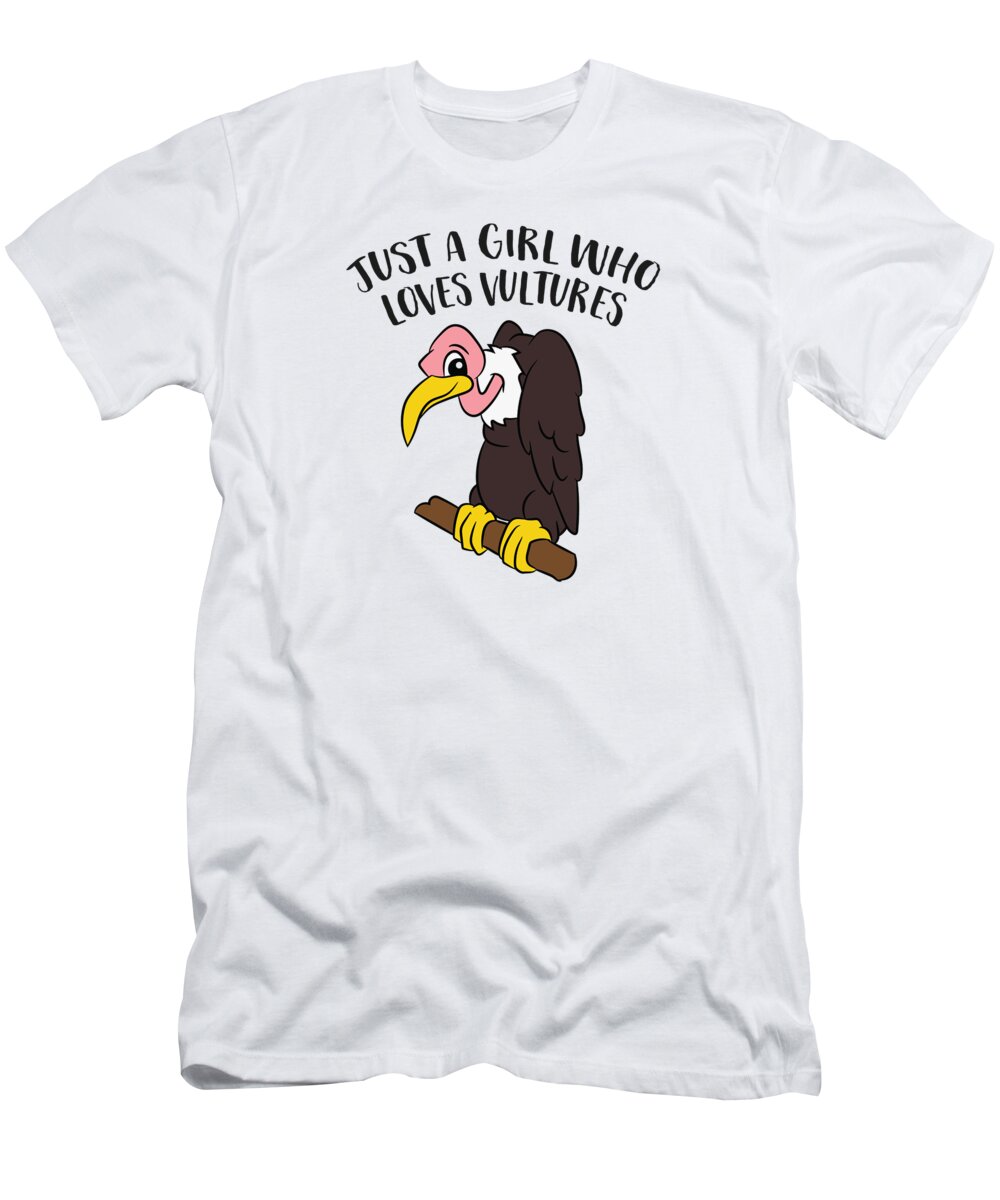 Vulture T-Shirt featuring the tapestry - textile Just a Girl Who Loves Vultures Cute Vulture Girl by EQ Designs