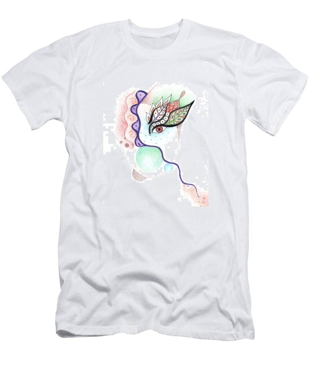 Keep Dreaming By Helena Tiainen T-Shirt featuring the drawing Keep Dreaming by Helena Tiainen