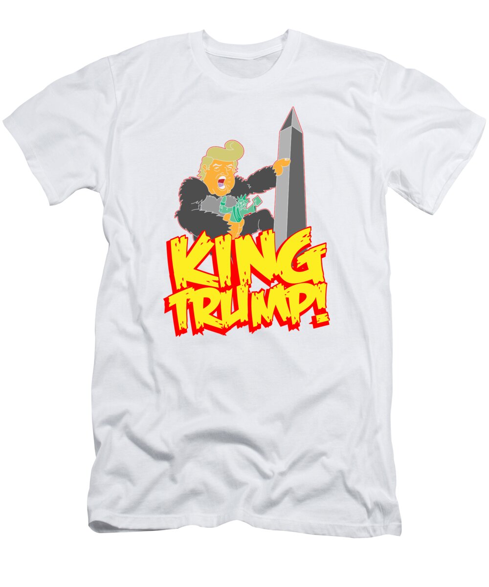 King Trump Kong Funny Political T-Shirt by Jacob Zelazny - Pixels