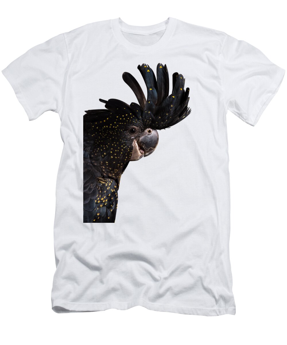 Forest Red Tail T-Shirt featuring the photograph KT The Red Tailed Black Cockatoo by Chris De Blank