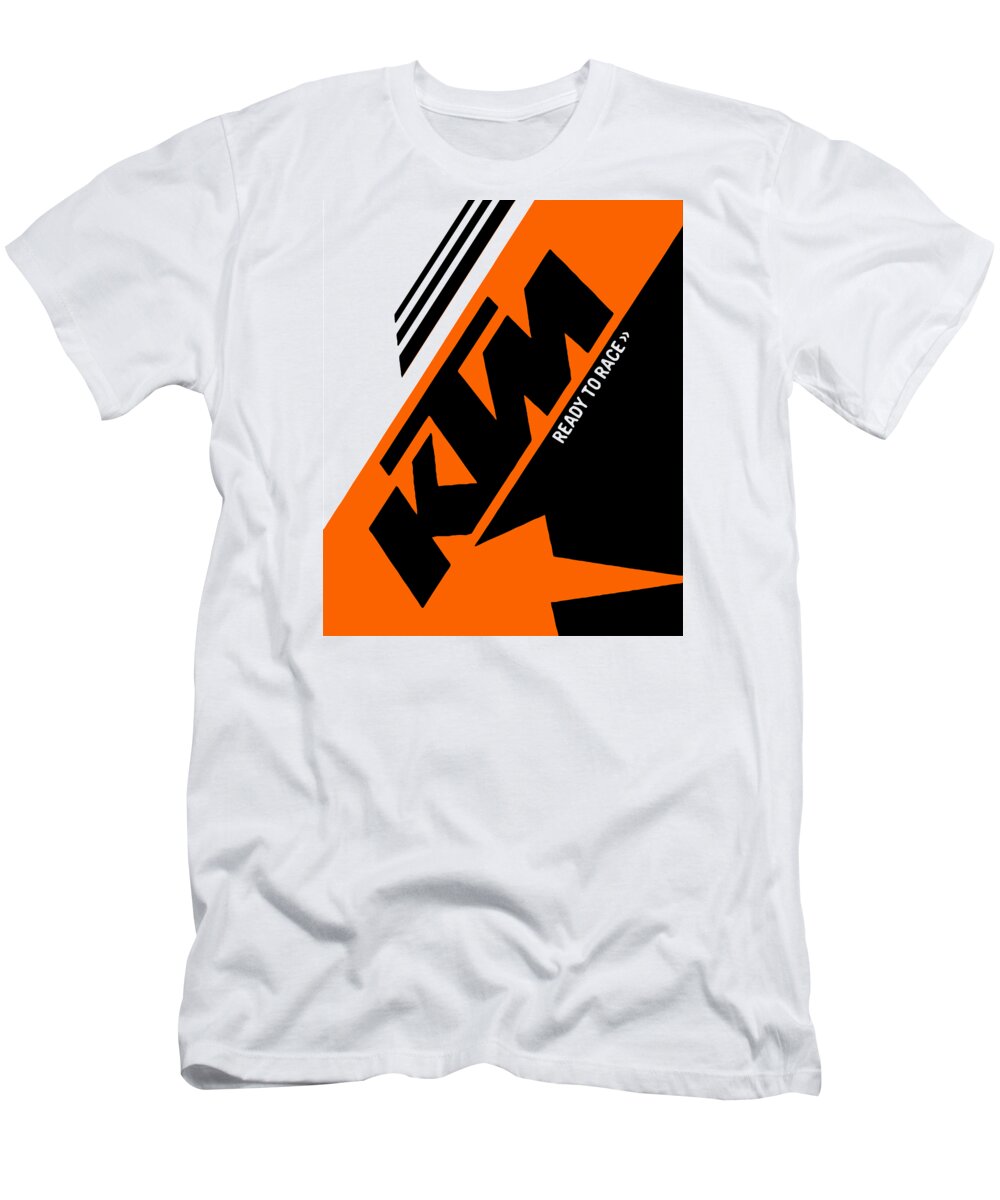Ktm T-Shirt featuring the drawing Ktm Race by Charles Simonson